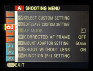 Shooting Menu